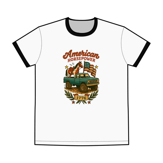 American Horsepower Red Ringer Tee